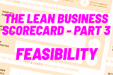 Lean Business Scorecard: Feasibility