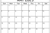 Download Free May 2025 Calendar Templates