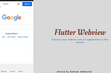 Convert your website into an application in a few minutes (FLUTTER WEBVIEW).