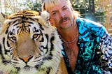 Tiger King’s Joe Exotic with one of his tigers