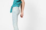 Light Blue Mid Rise Skinny Jeans