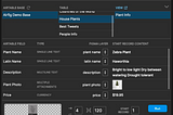 Airfig showing selected table, mapped Airtable fields, and layout settings.