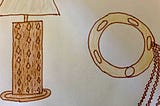 Lamp and Tambourine drawing as seen in dream