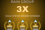 RAIN Group Wins Three Gold Stevie® Awards for Sales Training, Sales Meeting, and Thought Leadership