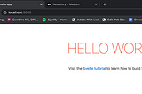 Svelte + Netlify Hello World