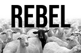 Whether in pop culture, technology, business or creativity, rebellion serves as a catalyst for challenging conformity and driving authentic change, urging designers to embrace a rebellious mindset to reshape their profession and the world around them (image source: Yeo)