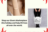 Happy Holidays shop our Givers Marketplace by Be Line Products