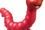 Cute little red wiggler worm