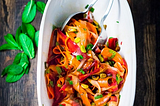 Shaved Carrot Salad with Pistachio and Pomegranate Vinaigrette