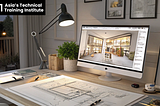 A professional interior designer working on a drafting table with architectural blueprints, digital design software, and precise measurements. Learn essential drafting techniques with Interior Design Courses in Bangalore, interior design courses, interior design course, interior designing course, interior design course in Bangalore, interior designing courses in Bangalore, 1 year interior design course in Bangalore, best interior design institute in Bangalore, interior design institute in India,