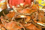 Main Dishes — Steamed Blue Crabs