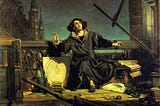 This is a famous painting of Jan Matejko called Astronomer Copernicus