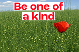 Be one of a kind