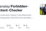 Bulk Forbidden Content Checker [Casino Content Finder + Your Keyword Finder] — Backlink Buying…