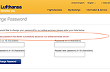 Lufthansa Website User Experience