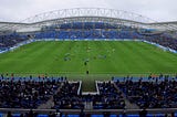 An image of the AmEx stadium following a Premier League match between Sheffield Wednesday and Brighton and Hove Albion.