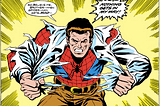 Peter rips his shirt off