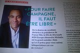 “Pour faire campagne, il faut être libre” Mon interview dans #Technikart Magazine de ce matin . Sur…