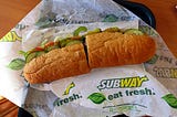 A Subway sandwich.