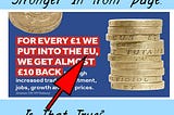Fact-Checking Remain: Do We Get £10 For Every £1 We Put Into The EU?