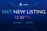 RightBTC New Listing “SNT” Announcement Banner