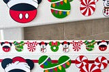 Disney Holiday Banner |  Mickey Christmas Decoration |  Disney Christmas | Disney Garland | Disney Decor | Holiday |Disney Resort Decor