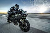 A man, his bike and the open highway