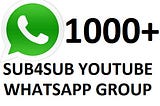 Best Youtube Sub4Sub Whatsapp Group Links