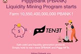 PiggyBank (PBANK) Liquidity Mining Program starts