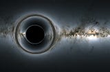 Simulated image of a black hole. Credit to NASA.