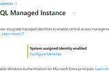 Using Azure Managed Identity for executing SQL Job