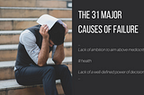 I’m eliminating these 3 major causes of failure (principles from Think and Grow Rich)