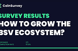 Survey results: How to grow the BSV ecosystem