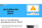 QuickBooks Error 5502