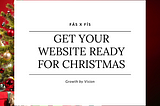 Getting your Website ready for Christmas