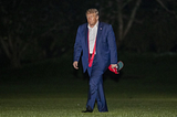 Presidential walk of shame across the White House lawn after Saturday night’s disastrous rally in Tulsa