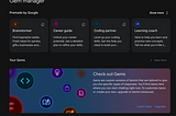 Google Gemini Gem manager screen