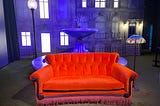 The orange couch shown in Friends’ opening credits.