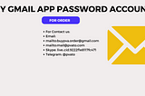 Buy Gmail App Password Accounts