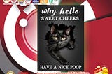 BEST Black cat why hello sweet cheeks have a nice poop poster