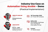 Industry Usecase on Automation using Ansible.