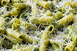Kale, Spinach and Basil Pesto Baked Pasta