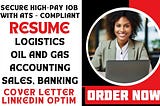 I will craft a sales resume, logistics, oil and gas, banking, accounting, and director