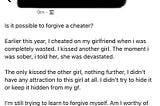 My response to — is it possible to forgive a cheater?