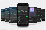 Various screens we designed for BEAT WAVE — an added feature for Spotify.