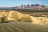 View of Mojave National Preserve and its sensitive desert habitat jeopardized by the Cadiz pipeline project.