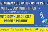 How to scrape instagram profile picture using python