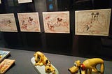 Sketches on display in The Walt Disney Family Museum