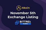 Akoin (AKN) is Launching on Bittrex Global