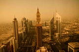 View from World’s Tallest Hotel, Gevora Hotel Dubai